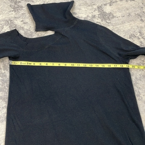 New L’Agence Amberli Black Cutout Merino Wool Blend Mini Dress Sz S - Picture 8 of 12